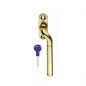 V1008RH - Carlisle Brass Cranked Locking Espag&period; Handle &lpar;Right Hand&rpar; Polished Brass