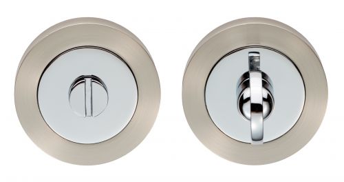 Click Here To Enlarge This Photo Of GK4004SNCP - Carlisle Brass Thumb Turn & Release Satin Nickel&sol;Polished Chrome