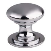 M47ECP - Carlisle Brass Fingertip Design Victorian Knob 50mm Polished Chrome