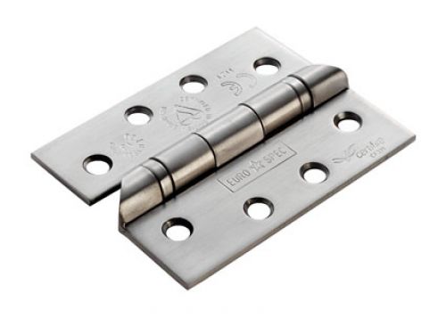Click Here To Enlarge This Photo Of HIN1433HT&sol;13SSS - Carlisle Brass Eurospec 102mm x 76mm x 3mm Grade 13 Ball Bearing Hospital Tip &lpar;Anti Ligature&rpar; Hinges Satin Stainless Steel