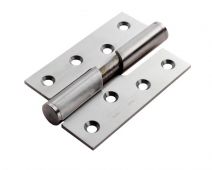 RBH1433LEF&sol;SSS - Carlisle Brass Eurospec 102mm x 76mm x 3mm Rising Butt Hinges &lpar;Left Hand&rpar; Satin Stainless Steel