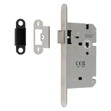 Click Here To Enlarge This Photo Of DLS0060LSSS&sol;R - Carlisle Brass Eurospec Din Latch 60mm &lpar;Radius&rpar; Satin Stainless Steel