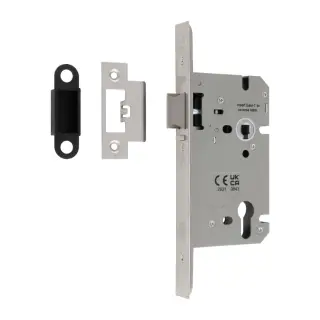 DLS7260NLASSS - Carlisle Brass Eurospec Din Euro Anti-Thrust Nightlatch 60mm &lpar;72mm c&sol;c&rpar; Satin Stainless Steel