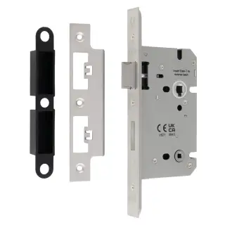 DLS7860WCSSS - Carlisle Brass Eurospec Din Bathroom Lock 60mm &lpar;78mm c&sol;c&rpar; Satin Stainless Steel
