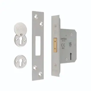 LDS5325SSS - Carlisle Brass Eurospec Easi-T 3 Lever Security Deadlock 64mm Satin Stainless Steel