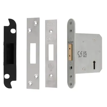 Click Here To Enlarge This Photo Of LDS5530SSS - Carlisle Brass Eurospec Easi-T 5 Lever Security Deadlock 76mm Satin Stainless Steel