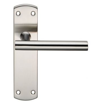 Click Here To Enlarge This Photo Of CSLP1164B&sol;SSS - Carlisle Brass Eurospec T-Bar Latch Levers on 172 x 44mm Backplate Satin Stainless Steel