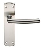 CSLP1167B&sol;SSS - Carlisle Brass Eurospec Arched Latch Lever on 172 x 44mm Backplate Satin Stainless Steel