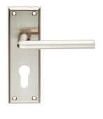 SZR011YSN - Carlisle Brass Serozzetta 'Dieci' Lever on Euro Profile Backplate &lpar;47&period;5mm c&sol;c&rpar; Satin Nickel