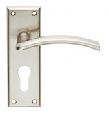 SZR031YSN - Carlisle Brass Serozzetta 'Trenta' Lever on Euro Profile Backplate &lpar;47&period;5mm c&sol;c&rpar; Satin Nickel