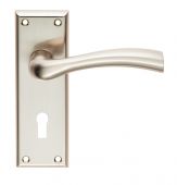 SZR051SN - Carlisle Brass Serozzetta 'Cinquanta' Lever on Bathroom Backplate &lpar;57mm c&sol;c&rpar; Satin Nickel