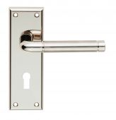 SZR041PNSN - Carlisle Brass Serozzetta 'Quaranta' Lever on Bathroom Backplate &lpar;57mm c&sol;c&rpar; Satin Nickel&sol;Polished Nickel