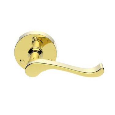 Click Here To Enlarge This Photo Of DL56 - Carlisle Brass Victorian Scroll Lever on Round Rose Polished Brass