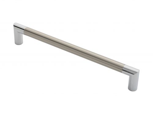 Click Here To Enlarge This Photo Of PH160BCPSN - Carlisle Brass Serozzetta 'Trend' Suited Pull Handle 305mm x 19mm Satin Nickel&sol;Polished Chrome