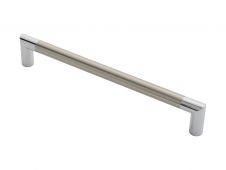 PH160BCPSN - Carlisle Brass Serozzetta 'Trend' Suited Pull Handle 305mm x 19mm Satin Nickel&sol;Polished Chrome