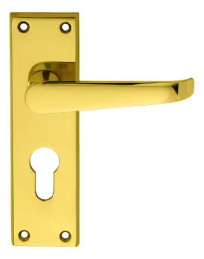 Click Here To Enlarge This Photo Of M30Y - Carlisle Brass Victorian Lever Lock Euro Profile Furniture &lpar;47&period;5mm c&sol;c&rpar; Polished Brass