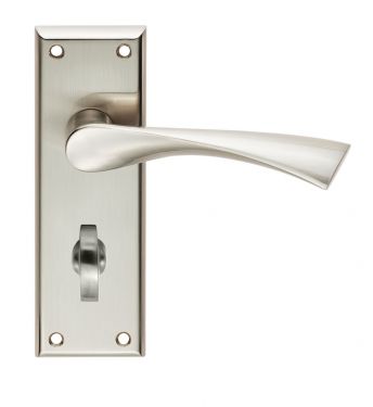 Click Here To Enlarge This Photo Of SZR023SN - Carlisle Brass Serozzetta 'Venti' Lever on Bathroom Backplate &lpar;57mm c&sol;c&rpar; Satin Nickel