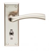 SZR053SN - Carlisle Brass Serozzetta 'Cinquanta' Lever on Bathroom Backplate &lpar;57mm c&sol;c&rpar; Satin Nickel
