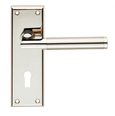 Click Here To Enlarge This Photo Of SZR061PNSN - Carlisle Brass Serozzetta 'Sessanta'  Lever on Bathroom Backplate &lpar;57mm c&sol;c&rpar; Satin Nickel&sol;Polished Nickel