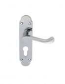 DL168YCP - Carlisle Brass 'Oakley' Lever Furniture Euro Profile &lpar;47&period;5mm c&sol;c&rpar; Polished Chrome