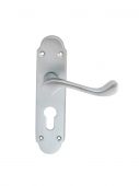 DL168YSC - Carlisle Brass 'Oakley' Lever Furniture Euro Profile &lpar;47&period;5mm c&sol;c&rpar; Satin Chrome