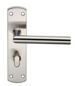 CSLP1162T&sol;SSS - Carlisle Brass Eurospec Mitred Bathroom Levers on 172 x 44mm Backplate Satin Stainless Steel