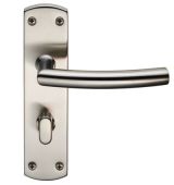 CSLP1167T&sol;SSS - Carlisle Brass Eurospec Eurosepc Arched Bathroom Levers on 172 x 44mm Backplate Satin Stainless Steel