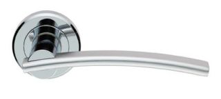 ZIN3129PC&sol;SC - Carlisle Brass Serozzetta 'Cumulus' Lever on Round Rose Concealed Fix Satin Chrome&sol;Polished Chrome