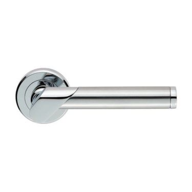 Click Here To Enlarge This Photo Of ZIN3139PC&sol;SC - Carlisle Brass Serozzetta 'Irwin' Lever on Round Rose Concealed Fix Satin Chrome&sol;Polished Chrome