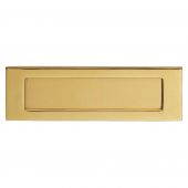M36B - Carlisle Brass Victorian Letter Plate &lpar;Polished Brass&rpar; Size&colon; 278x96mm - c&sol;c&colon; 241mm - Aperture&colon; 210x53mm