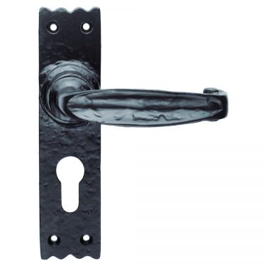 Click Here To Enlarge This Photo Of LF5507Y - Carlisle Brass Ludlow Foundries Slimline V Euro Profile Lever Lock Furniture &lpar;47&period;5mm c&sol;c&rpar; Black Antique