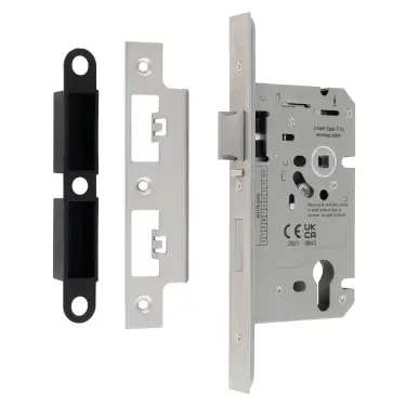 Click Here To Enlarge This Photo Of DLS7260ESCSSS - Carlisle Brass Eurospec Din Euro Escape Lock 60mm - &lpar;72mm c&sol;c&rpar; Satin Stainless Steel