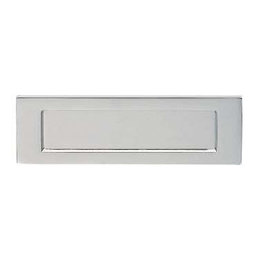 Click Here To Enlarge This Photo Of M36BCP - Carlisle Brass Victorian Letter Plate &lpar;Polished Chrome&rpar; Size&colon; 278x96mm - c&sol;c&colon; 241mm - Aperture&colon; 210x53mm