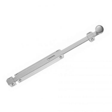 Click Here To Enlarge This Photo Of AQ82EXSC - Carlisle Brass Surface Bolt c&sol;w 2 Extruded & one Flat Keeper &lpar;with 6 Inch Extended Bolt 32mm Knob&rpar; 150mm Satin Chrome