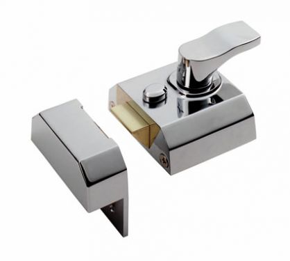 Click Here To Enlarge This Photo Of RCN8240PC - Carlisle Brass Eurospec Rim Cylinder Nightlatch 40mm c&sol;w Cylinder Polished Chrome