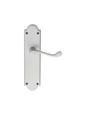 Click Here To Enlarge This Photo Of M67SC - Carlisle Brass Victorian Shaped Scroll Lever Latch Furniture Satin Chrome