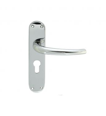 Click Here To Enlarge This Photo Of EL31YCP - Carlisle Brass Manital 'Lilla' Euro Profile Lock Lever Handles &lpar;47&period;5mm c&sol;c&rpar; Polished Chrome