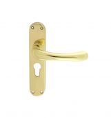 EL11Y - Carlisle Brass Manital 'Ibra' Euro Profile Lock Lever Handles &lpar;47&period;5mm c&sol;c&rpar; Polished Brass