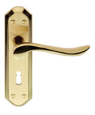 Click Here To Enlarge This Photo Of DL450SBPB - Carlisle Brass 'Lytham' Lever Lock Furniture Satin Brass&sol;Polished Brass