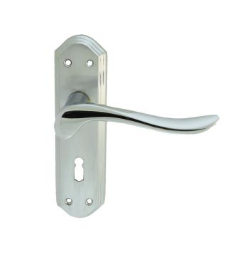 Click Here To Enlarge This Photo Of DL450SCCP - Carlisle Brass 'Lytham' Lever Lock Furniture Satin Chrome&sol;Polished Chrome