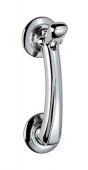 M43CP - Carlisle Brass Door Knocker On Rose Polished Brass &lpar;95mm c&sol;c&rpar; Polished Chrome