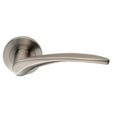Click Here To Enlarge This Photo Of SWL1131SSS - Carlisle Brass Eurospec 'Tirolo' Designer Lever on Round Rose &lpar;G304&rpar; Satin Stainless Steel