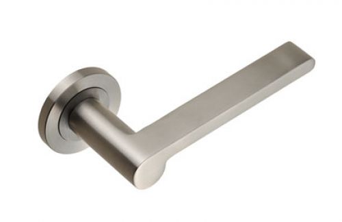 Click Here To Enlarge This Photo Of SWL1161SSS - Carlisle Brass Eurospec 'Lubecca' Designer Lever on Round Rose &lpar;G304&rpar; Satin Stainless Steel