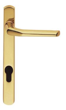 Click Here To Enlarge This Photo Of M86NP92 - Carlisle Brass Manital Narrow Plate Straight Lever Furniture &lpar;92mm Centres - 124mm Screw Centres&rpar; Polished Brass
