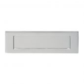 M36DSC - Carlisle Brass Victorian Letter Plate &lpar;Satin Chrome&rpar; Size&colon; 305&period;5x104mm - c&sol;c&colon; 275mm - Aperture&colon; 249x60&period;5mm