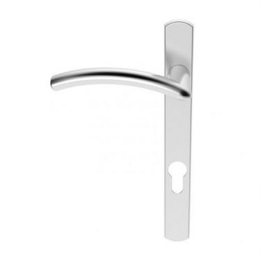 Click Here To Enlarge This Photo Of SZS03NP92SCLH - Carlisle Brass Serozzetta 'Verde' Levers on Narrow Plate &lpar;92mm Centres - 124mm Screw Centres&rpar; Left Hand - Satin Chrome