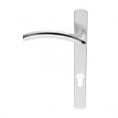 SZS03NP92SCLH - Carlisle Brass Serozzetta 'Verde' Levers on Narrow Plate &lpar;92mm Centres - 124mm Screw Centres&rpar; Left Hand - Satin Chrome