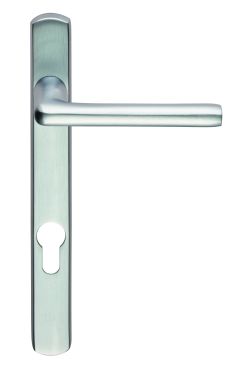 Click Here To Enlarge This Photo Of SZS01NP92SC - Carlisle Brass Serozzetta 'Rosa' Levers on Narrow Plate &lpar;92mm Centres - 123mm Screw Centres&rpar; Satin Chrome