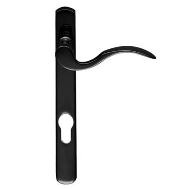 Click Here To Enlarge This Photo Of M140NP92BLRH - Carlisle Brass Narrow Plate Scroll Lever Furniture &lpar;92mm Centres - 123mm Screw Centres&rpar; Right Hand - Black