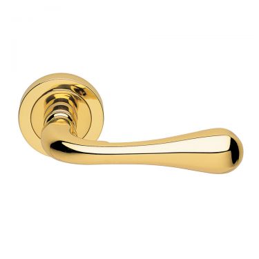 Click Here To Enlarge This Photo Of AQ1 - Carlisle Brass Manital 'Astro' Lever on Round Rose Polished Brass